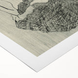 Modern Figurative Sketch - Egon Schiele's Abstract Line Art Print