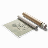 Modern Figurative Sketch - Egon Schiele's Abstract Line Art Print