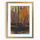 Abstract Harbor Scene - Vibrant Modern Wall Art by Zolo Palugyay