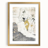 Elegant Sketch Art - Toulouse-Lautrec’s Corset Scene Wall Art