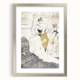 Elegant Sketch Art - Toulouse-Lautrec’s Corset Scene Wall Art