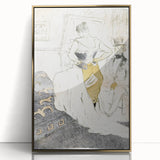 Elegant Sketch Art - Toulouse-Lautrec’s Corset Scene Wall Art