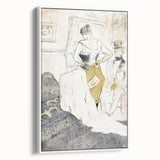 Elegant Sketch Art - Toulouse-Lautrec’s Corset Scene Wall Art