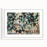 Modern Wall Art: Vibrant Abstract Green Leaves with Nature's Essence