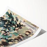 Modern Wall Art: Vibrant Abstract Green Leaves with Nature's Essence