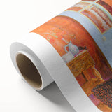 Modern Wall Art: Vibrant Country Dining Room with Scenic Outdoor View