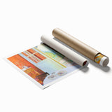 Modern Wall Art: Vibrant Country Dining Room with Scenic Outdoor View