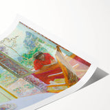 Modern Wall Art: Vibrant Country Dining Room with Scenic Outdoor View