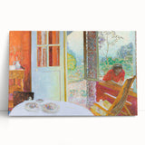 Modern Wall Art: Vibrant Country Dining Room with Scenic Outdoor View