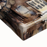 Modern Wall Art: Abstract Railroad Scene with Rustic Urban Charm