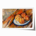Modern Wall Art: Still Life of Peaches on Plate with Warm Tones