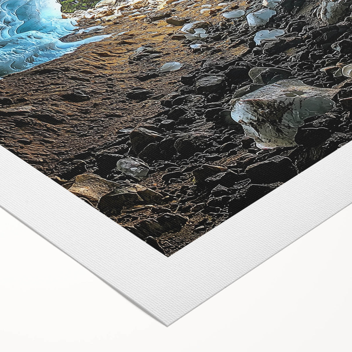 Rolled canvas displaying a stunning landscape design with intricate cave motifs, showcasing rich earth tones, ideal for home decor or artistic display in natural settings.