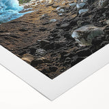 Rolled canvas displaying a stunning landscape design with intricate cave motifs, showcasing rich earth tones, ideal for home decor or artistic display in natural settings.