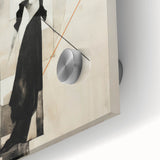 Elegant Abstract Living Room Wall Art – Black & Beige Fashion Canvas