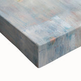 Close-up of an abstract figurative stretched canvas artwork showcasing vibrant colors and dynamic shapes, perfect for modern home decor. Ideal for art enthusiasts and interior designers looking to enhance their space with unique artistic expression.