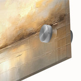 Close-up of abstract landscape wall art featuring vibrant colors and textures, designed with acrylic glass for a modern aesthetic, perfect for home decor.