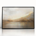 Framed abstract landscape wall art featuring vibrant colors and intricate patterns, presented in a sleek black frame, ideal for modern home decor enhancement.