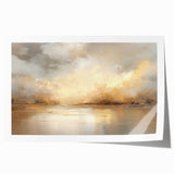 Abstract landscape wall art print showcasing vibrant colors and flowing shapes, rolled for easy display. Perfect for modern home decor and artistic interiors.