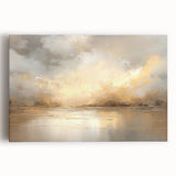 Abstract landscape wall art on stretched canvas featuring vibrant colors and fluid shapes, perfect for modern home decor. Ideal for adding a contemporary touch to living spaces.