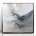 Fluid Abstract Wall Art – Ethereal Flow in Soft Gray & Blue Tones
