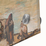 Expressionist Art - Serene River Scene with Human Figures