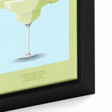 Extra large black wall art featuring colorful, textured food and drink motifs on a framed canvas.