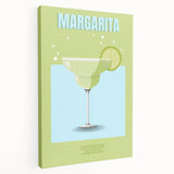 Large stretched canvas featuring a vibrant illustration of various fruits and vegetables, ideal for kitchen wall art.