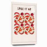 Large abstract wall art featuring an assortment of fruits in vivid colors, printed on acrylic glass.