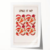 Rolled canvas print of assorted fruits in vibrant colors, suitable for art wall dining room or kitchen.