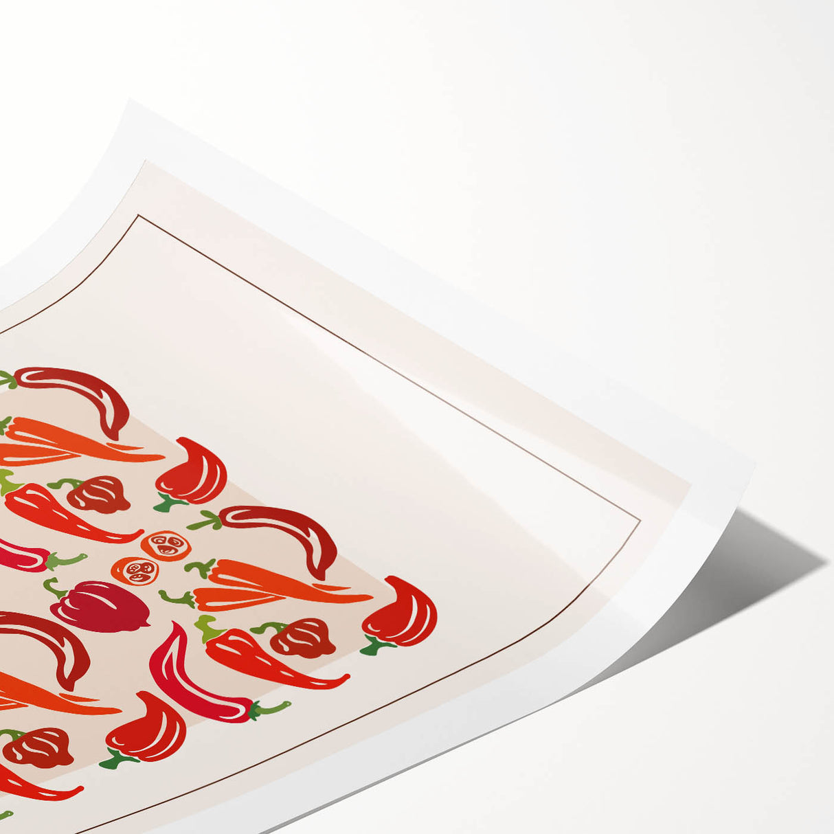 Extra large rolled print featuring line art flowers in monochrome, ideal for large living room wall art.