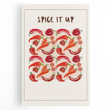 Black and white large canvas featuring assorted fruits, ideal for kitchen wall art.