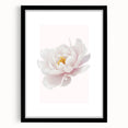 Elegant White Peony Floral Print - Girls Bedroom Wall Art