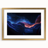 Elegant landscape artwork showcasing a canyon scene, framed in a stylish gold mat. The vibrant colors and intricate details elevate any decor, ideal for nature lovers.