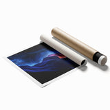 Landscape print showcasing vibrant canyons in rich earth tones, beautifully rolled and packaged in a protective tube, perfect for enhancing home decor.