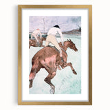 Modern Wall Art - Dynamic Jockeys and Horses - Contemporary Art Print