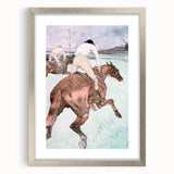 Modern Wall Art - Dynamic Jockeys and Horses - Contemporary Art Print