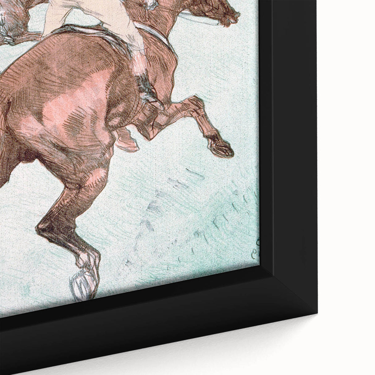 Modern Wall Art - Dynamic Jockeys and Horses - Contemporary Art Print