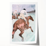 Modern Wall Art - Dynamic Jockeys and Horses - Contemporary Art Print