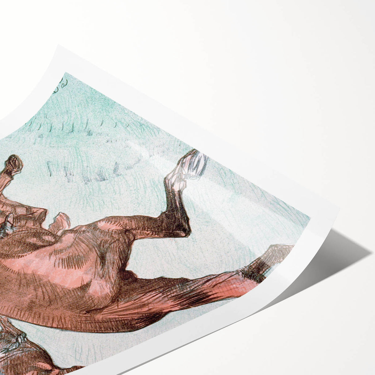 Modern Wall Art - Dynamic Jockeys and Horses - Contemporary Art Print