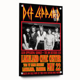 Def Leppard 1980s Concert Poster - Vintage Lakeland Art