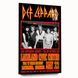 Def Leppard 1980s Concert Poster - Vintage Lakeland Art