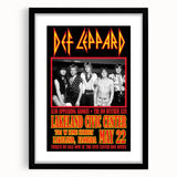 Def Leppard 1980s Concert Poster - Vintage Lakeland Art