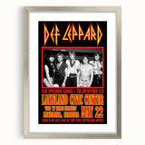 Def Leppard 1980s Concert Poster - Vintage Lakeland Art