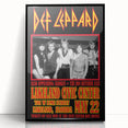 Def Leppard 1980s Concert Poster - Vintage Lakeland Art