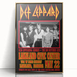 Def Leppard 1980s Concert Poster - Vintage Lakeland Art