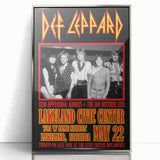 Def Leppard 1980s Concert Poster - Vintage Lakeland Art