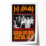 Def Leppard 1980s Concert Poster - Vintage Lakeland Art