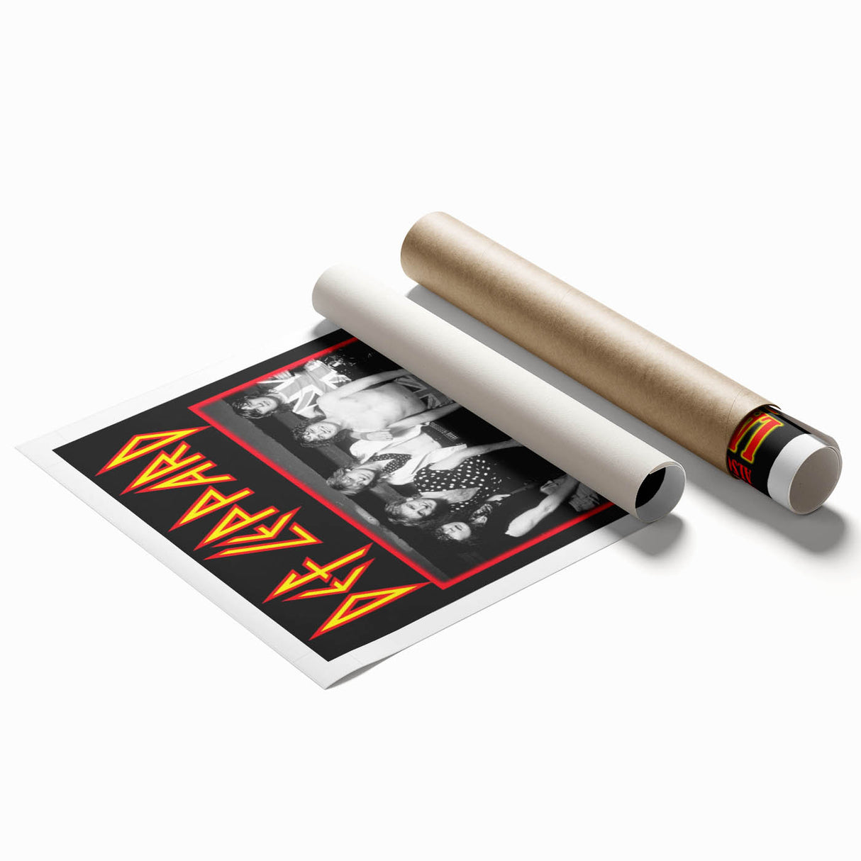 Def Leppard 1980s Concert Poster - Vintage Lakeland Art