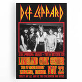 Def Leppard 1980s Concert Poster - Vintage Lakeland Art