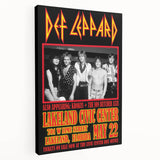 Def Leppard 1980s Concert Poster - Vintage Lakeland Art
